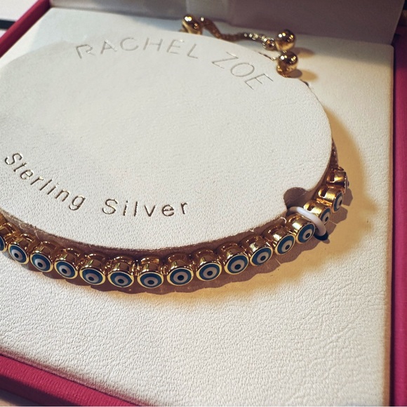 STERLING SILVER EVIL EYE BRACELET - Picture 2 of 4